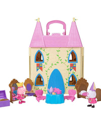 Peppa Pig 99803 Foldable Deluxe Royal Tea Party Princess Castle Playset with Character Figurines and Furniture Pieces for Ages 2 and Up
