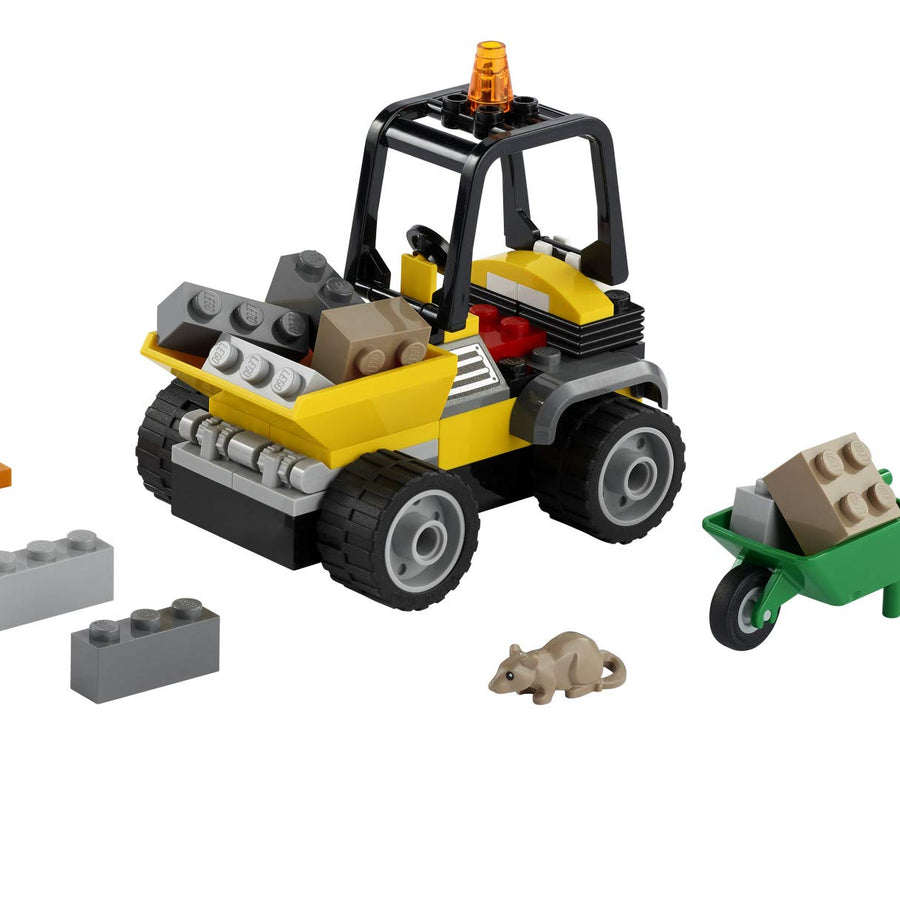 LEGO City Roadwork Truck 60284 Toy Building Kit; Cool Roadworks Construction Set for Kids, New 2021 (58 Pieces)