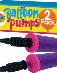 Balloon Pump Hand Held, Inflator Air Pump for Balloons - 2Way Dual Action, 2Pack: Friends can Help - Easy to Use, 100% Lifetime Satisfaction Guarantee - Sturdy Ballon Inflator Pump
