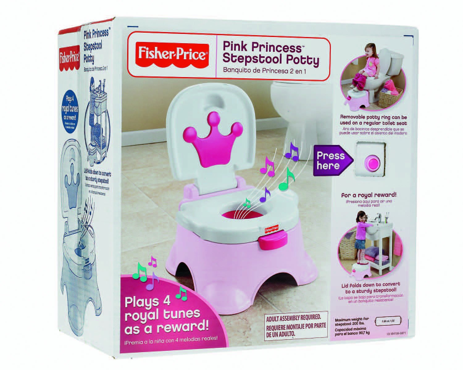 Fisher-Price Pink Princess Stepstool Potty