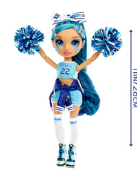 Rainbow High Cheer Skyler Bradshaw – Blue Cheerleader Fashion Doll with Pom Poms and Doll Accessories, Great for Kids 6-12 Years Old
