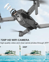 NEHEME NH525 Foldable Drones with 720P HD Camera for Adults, RC Quadcopter WiFi FPV Live Video, Altitude Hold, Headless Mode, One Key Take Off for Kids or Beginners with 2 Batteries
