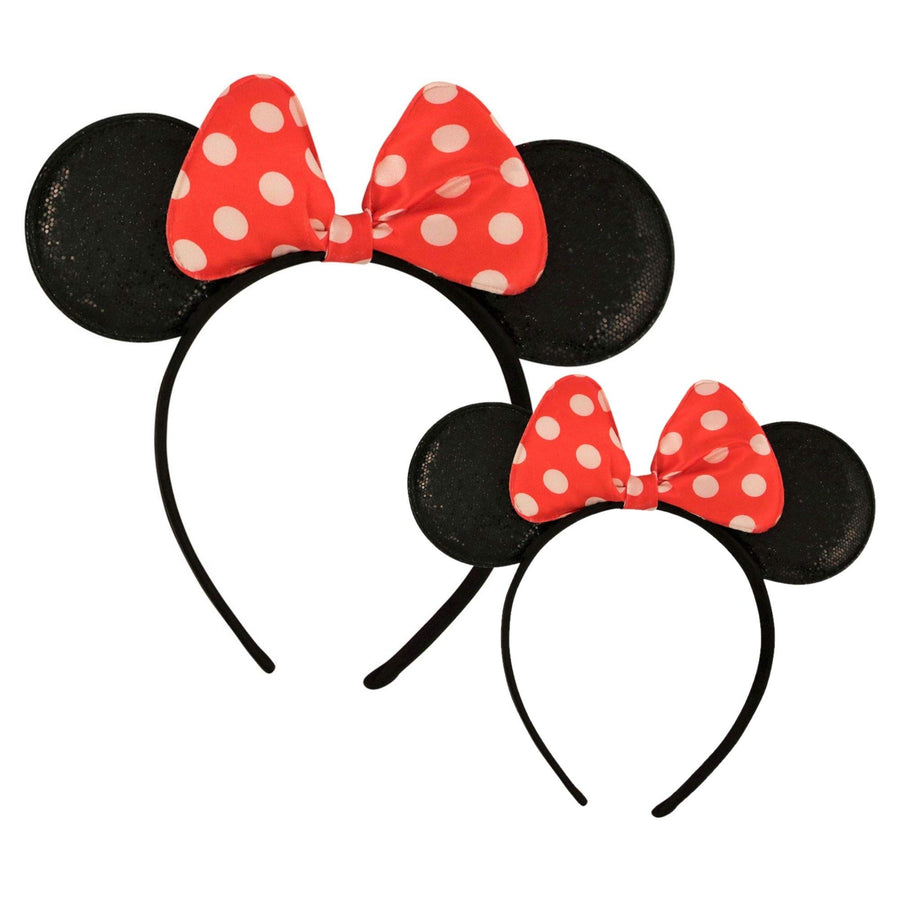 Disney Minnie Mouse Ears, Set of 2 Headbands for Mommy and Me, Matching for Adult and Little Girl
