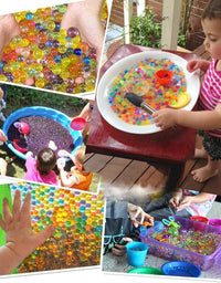 UMIKU Water Beads 50000 Soft Beads Rainbow Mix Water Growing Balls for Kids Tactile Sensory Toys Home Décor
