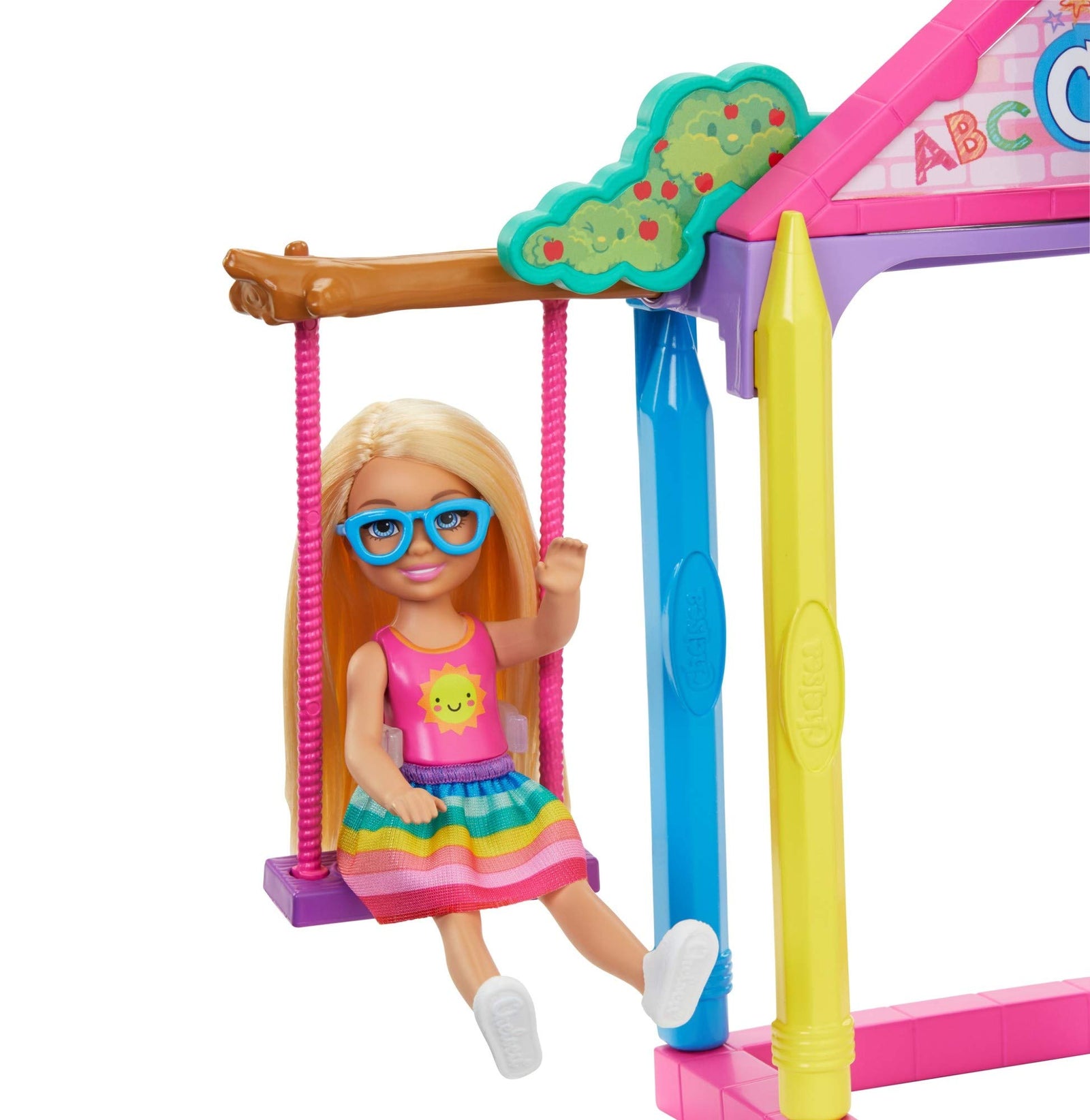 Barbie Club Chelsea Doll and School Playset, 6-inch Blonde, with Accessories, Gift for 3 to 7 Year Olds