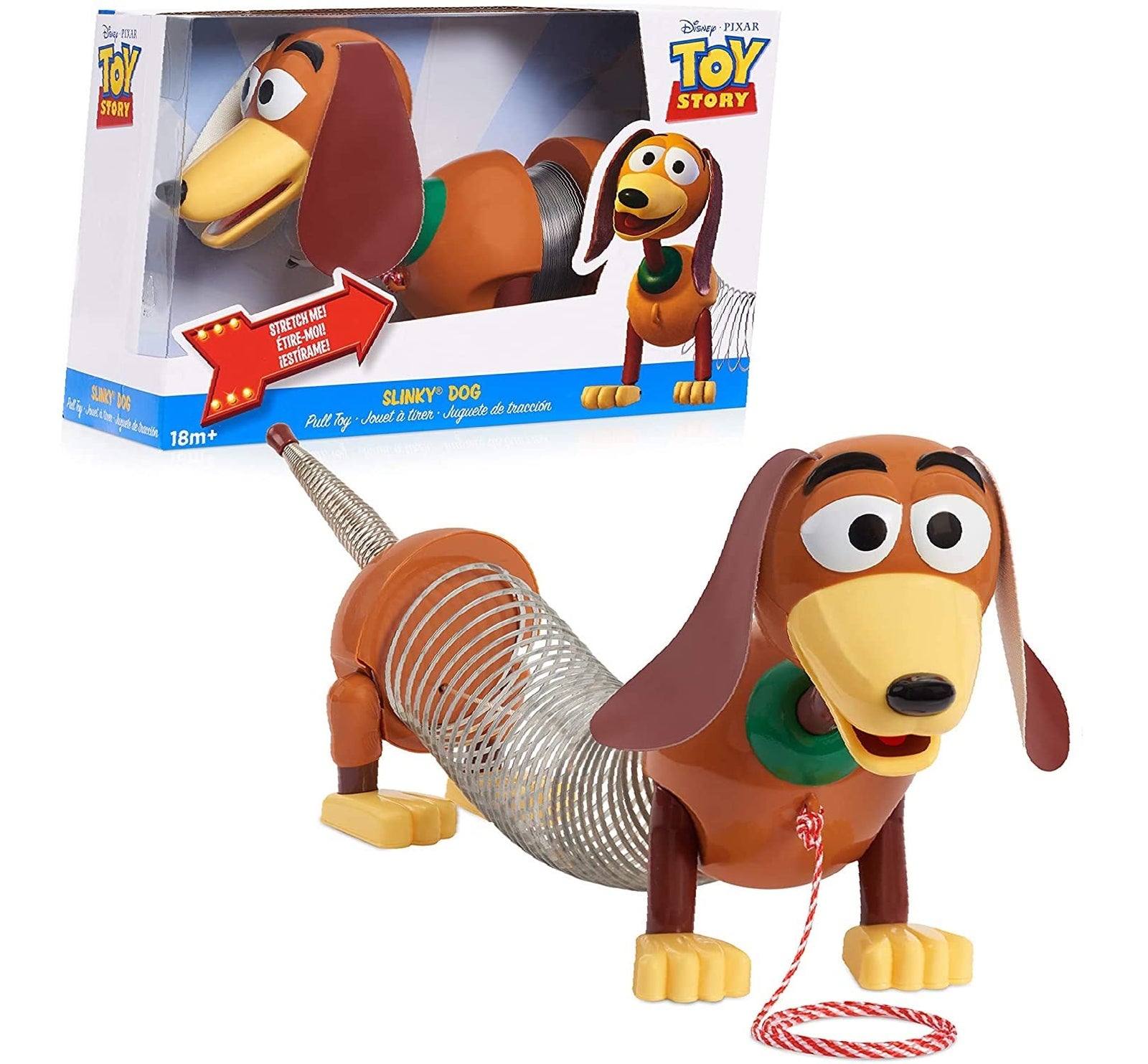 Disney•Pixar's Toy Story Slinky Dog Pull Toy, Walking Spring Toy for Boys and Girls, by Just Play