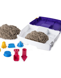 Kinetic Sand, Folding Sand Box with 2lbs of & Mold & Tools, Multicolor
