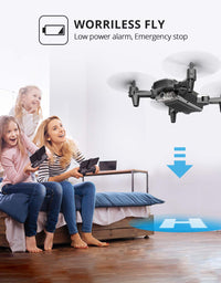 DEERC D20 Mini Drone for Kids with 720P HD FPV Camera Remote Control Toys Gifts for Boys Girls with Altitude Hold, Headless Mode, One Key Start Speed Adjustment, 3D Flips 2 Batteries, Silver
