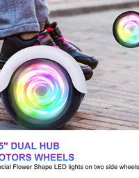 SISIGAD Hoverboard, with Bluetooth and Colorful Lights Self Balancing Scooter
