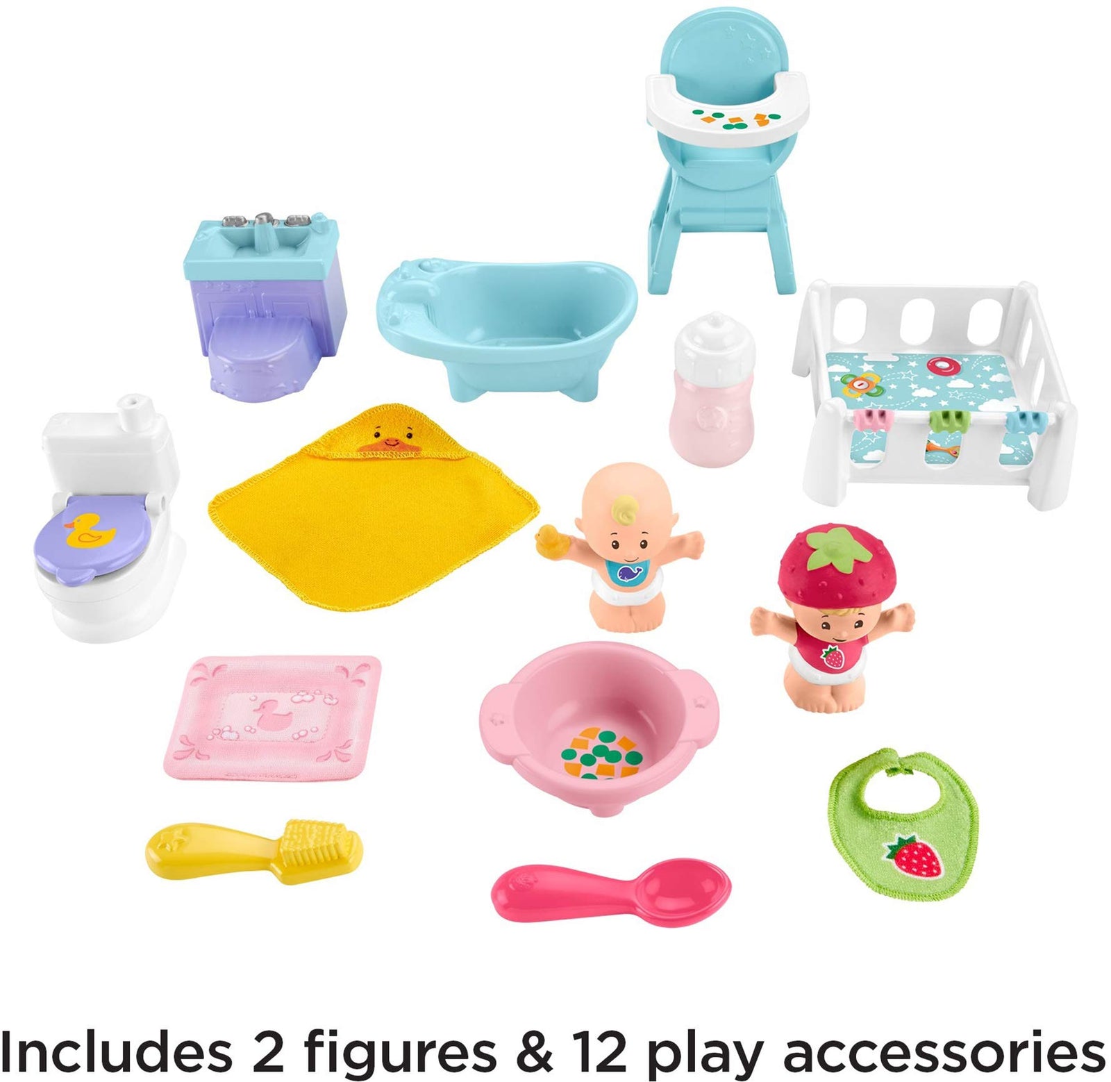 Fisher-Price Little People Babies Love & Care Gift Set, Figure and Accessories Set for Toddlers and Preschool Kids Ages 1 ½ 5 Years