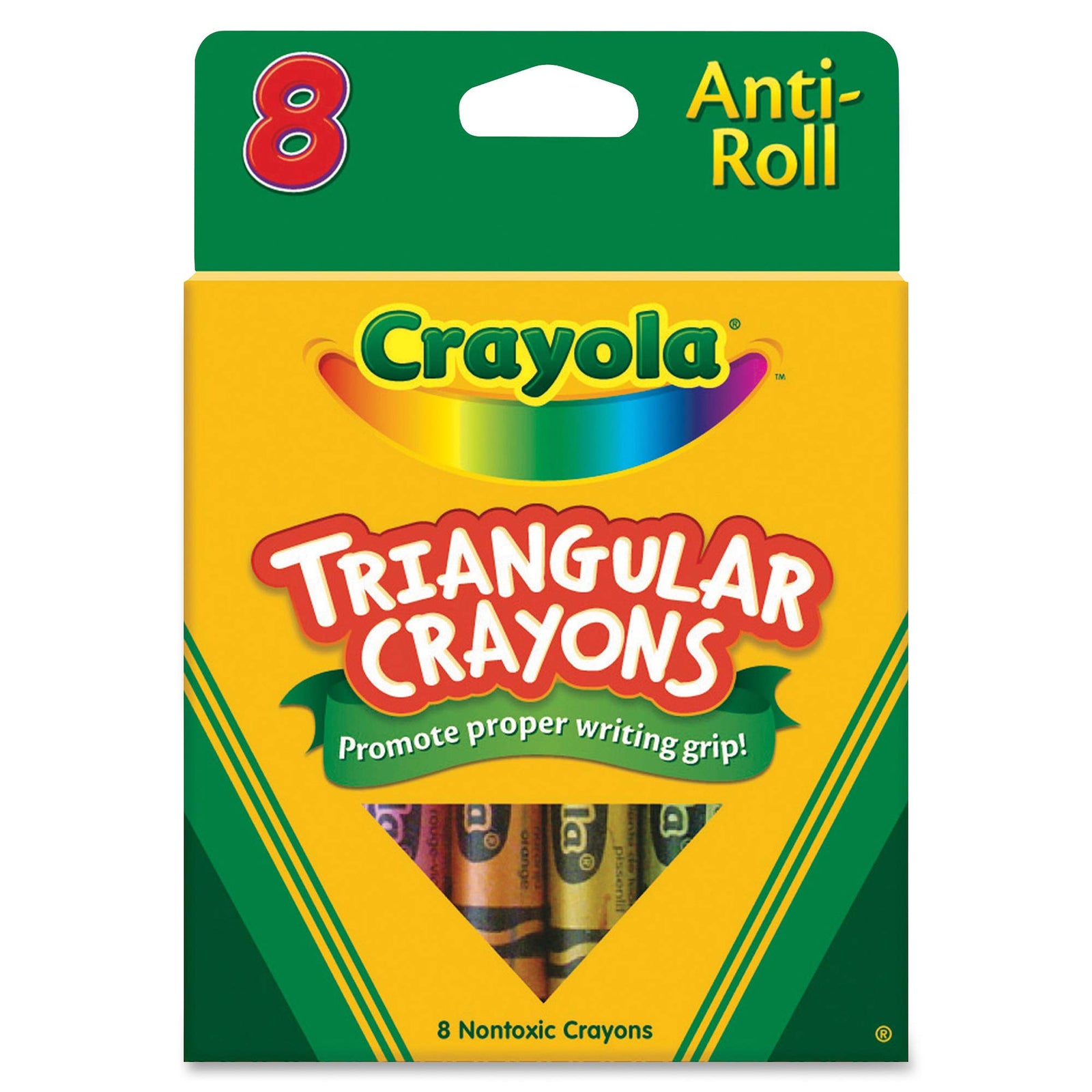 Crayola Crayons Triangular Antiroll Multicolor, 7/16 X 4 in