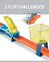 Hot Wheels Track Builder Unlimited Infinity Loop Kit with Adjustable Set-Ups & Jump That Flips Cars into Catch Cup for Kids 6 to 12 Years Old with One 1:64 Scale Vehicle
