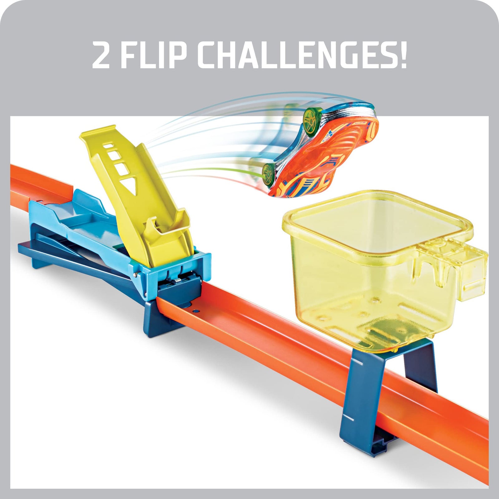 Hot Wheels Track Builder Unlimited Infinity Loop Kit with Adjustable Set-Ups & Jump That Flips Cars into Catch Cup for Kids 6 to 12 Years Old with One 1:64 Scale Vehicle