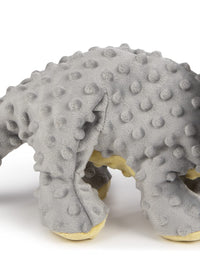 godog Dinos Triceratops with Chew Guard Technology Tough Plush Dog Toy, Grey, Large
