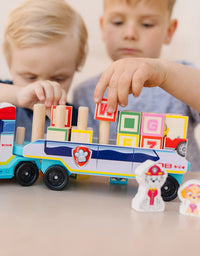 Melissa & Doug PAW Patrol Wooden ABC Block Truck (33 Pieces)
