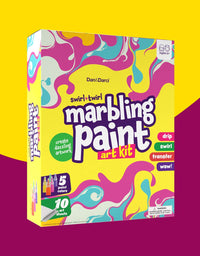 Dan&Darci Marbling Paint Art Kit for Kids - Arts and Crafts for Girls & Boys Ages 6-12 - Craft Kits Art Set - Best Tween Paint Gift, Ideas for Kids Activities Age 4 5 6 7 8 9 10 Marble Painting
