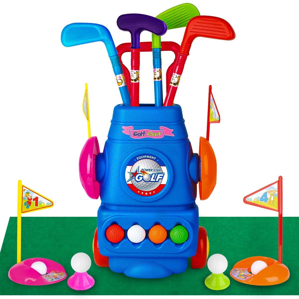 Meland Kids Golf Club Set - Toddler Golf Ball Game Play Set Sports Toys Gift for Boys Girls 3 4 5 6 Year Old