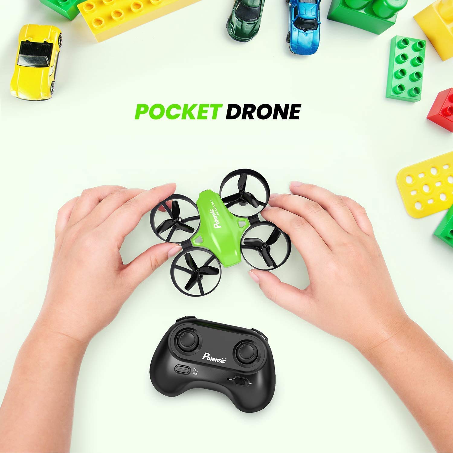 Potensic Upgraded A20 Mini Drone Easy to Fly Drone for Kids and Beginners, Indoor Outdoor RC Helicopter Quadcopter with Auto Hovering, Headless Mode, Remote Control and 3 Batteries for Boys Girls
