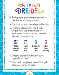 Let's Play Dreidel The Hanukkah Game Extra Large Blue & White Wood Dreidels - Instructions Included! - D10 (2-Pack XL Dreidels)
