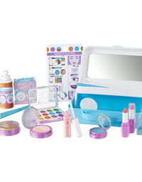 Melissa & Doug Love Your Look Pretend Makeup Kit Play Set – 16 Pieces for Mess-Free Pretend Makeup Play (Does NOT Contain Real Cosmetics)
