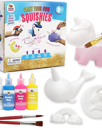 Unicorn Gifts for Girls. Arts & Crafts Paint Your Own Rainbows & Awesomeness Squishies DIY Kit. Gifts for Girls Top Christmas Toys. Includes Large Slow-Rise Squishies (Unicorn Squishy Kit)
