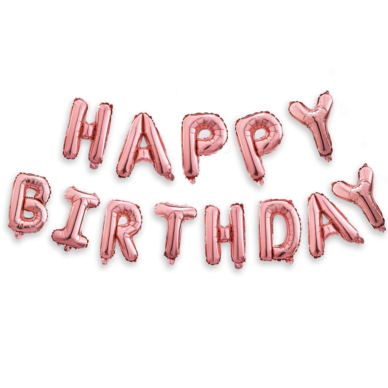 Happy Birthday Banner (3D Gold Lettering) Mylar Foil Letters | Inflatable Party Decor and Event Decorations for Kids and Adults | Reusable, Ecofriendly Fun