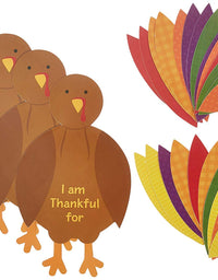 Thanksgiving Turkey Craft Kit | Makes Up To 4 Turkeys | Party Activity

