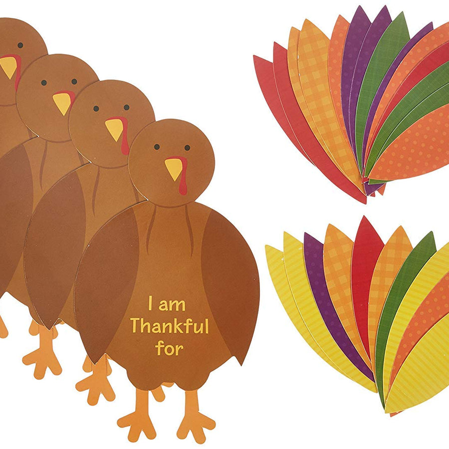 Thanksgiving Turkey Craft Kit | Makes Up To 4 Turkeys | Party Activity