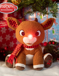Rudolph the Red - Nosed Reindeer - Stuffed Animal Plush Toy with Music & Lights
