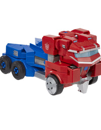 Transformers Toys Bumblebee Cyberverse Adventures Dinobots Unite Roll N’ Change Optimus Prime Push-to-Convert Action Figure, 6 and Up, 10-inch
