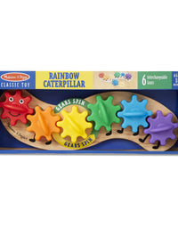 Melissa & Doug Rainbow Caterpillar Gear Toy With 6 Interchangeable Gears
