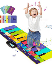 Joyjoz Floor Piano Baby Music Toys with 100 Plus Melodies Anti Slip Kids Piano Mat Soft Keyboard Piano Early Education Toys for Baby Boys Girls Toddler Kids Birthday Christmas
