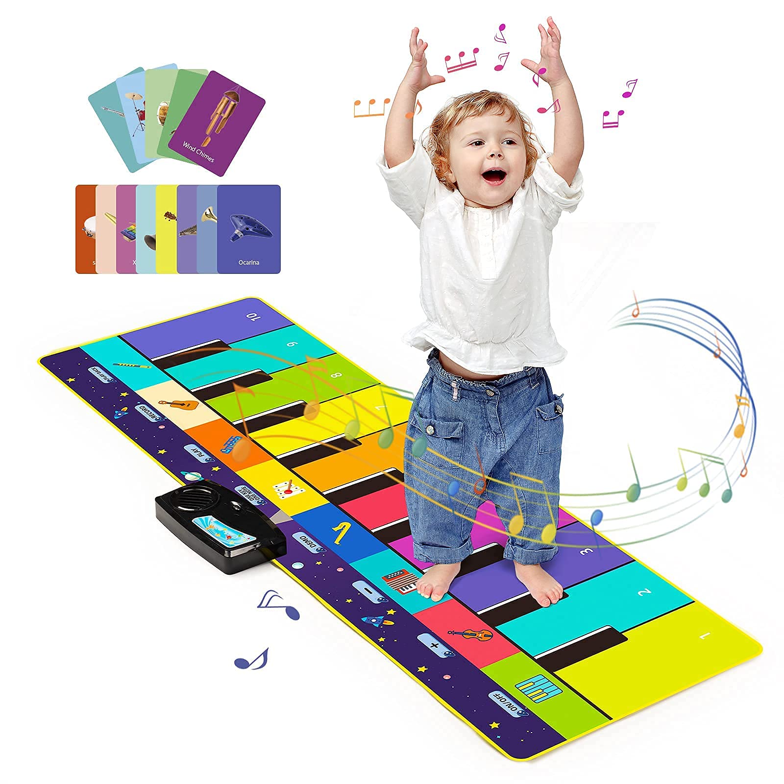 Joyjoz Floor Piano Baby Music Toys with 100 Plus Melodies Anti Slip Kids Piano Mat Soft Keyboard Piano Early Education Toys for Baby Boys Girls Toddler Kids Birthday Christmas