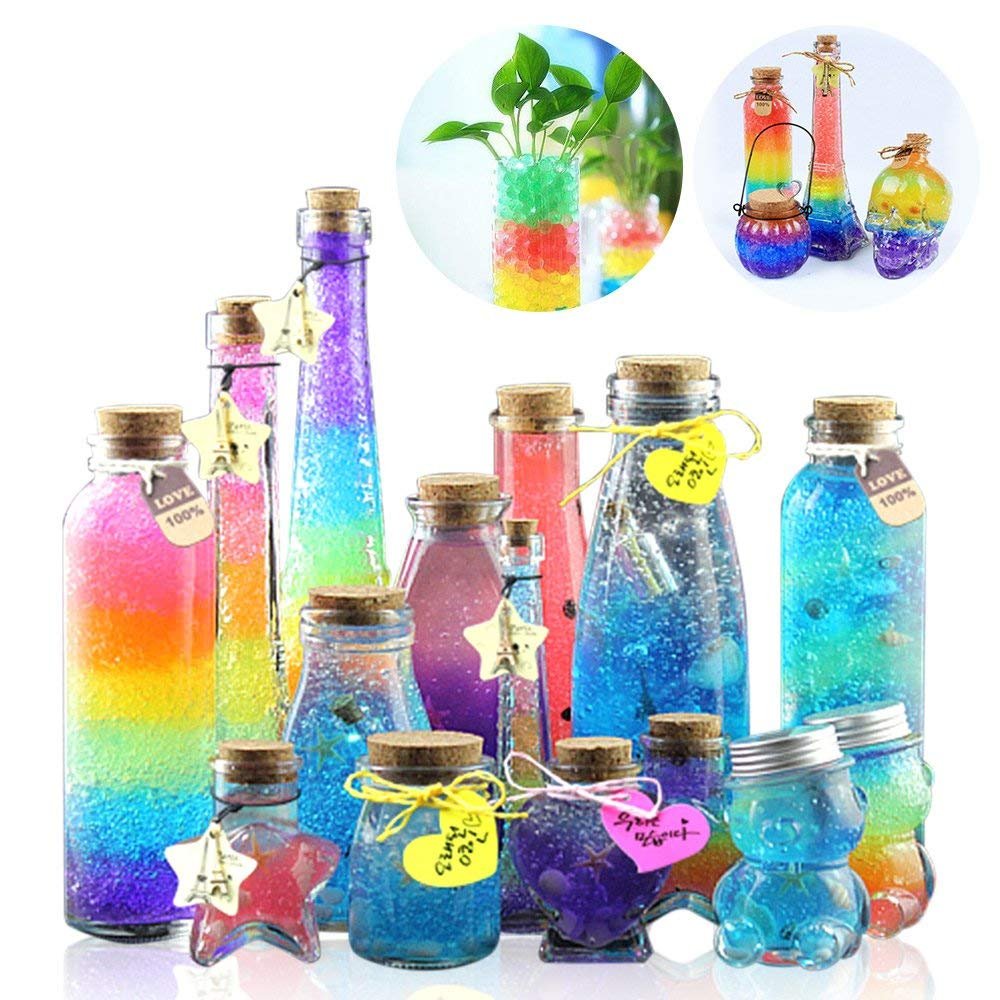 UMIKU Water Beads 50000 Soft Beads Rainbow Mix Water Growing Balls for Kids Tactile Sensory Toys Home Décor