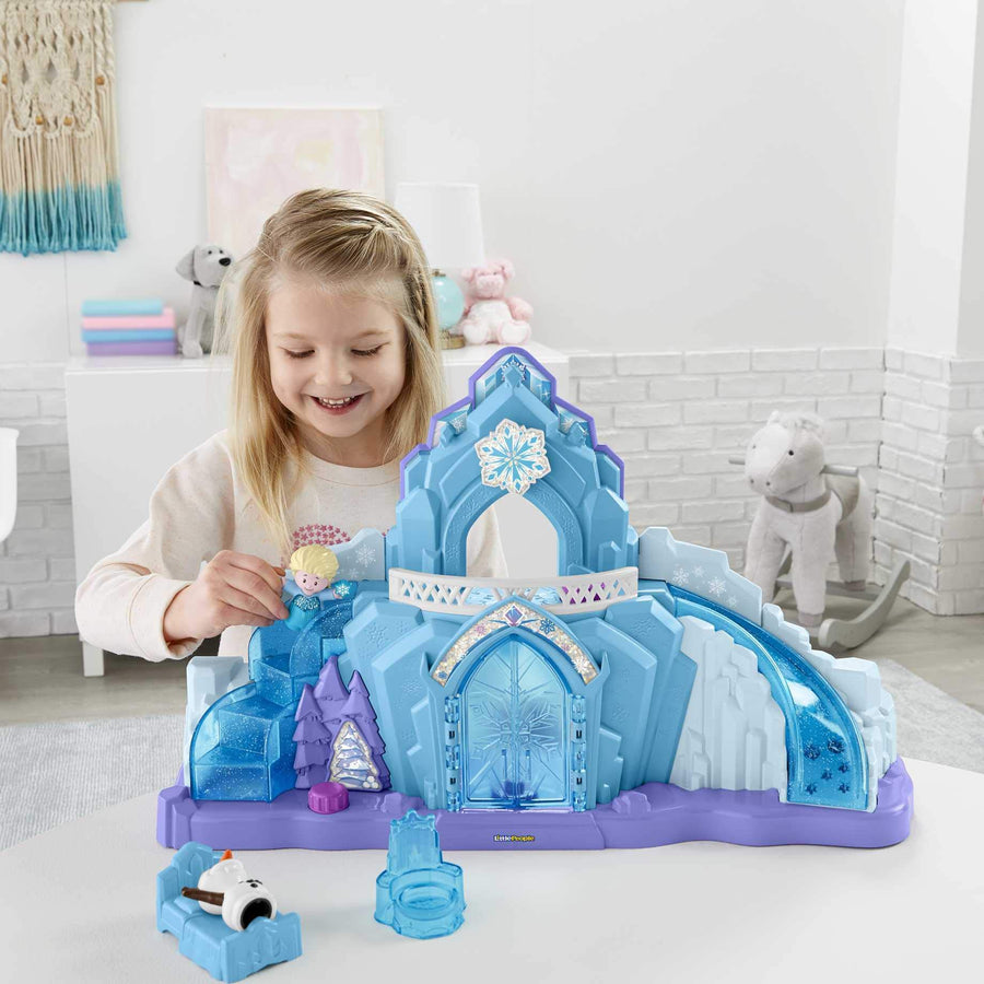 Disney Frozen Elsa's Ice Palace by Little People, Musical Light-Up Playset Featuring Elsa and Olaf, Dazzling Lights, Sounds, and the Hit Song, "Let It Go"!
