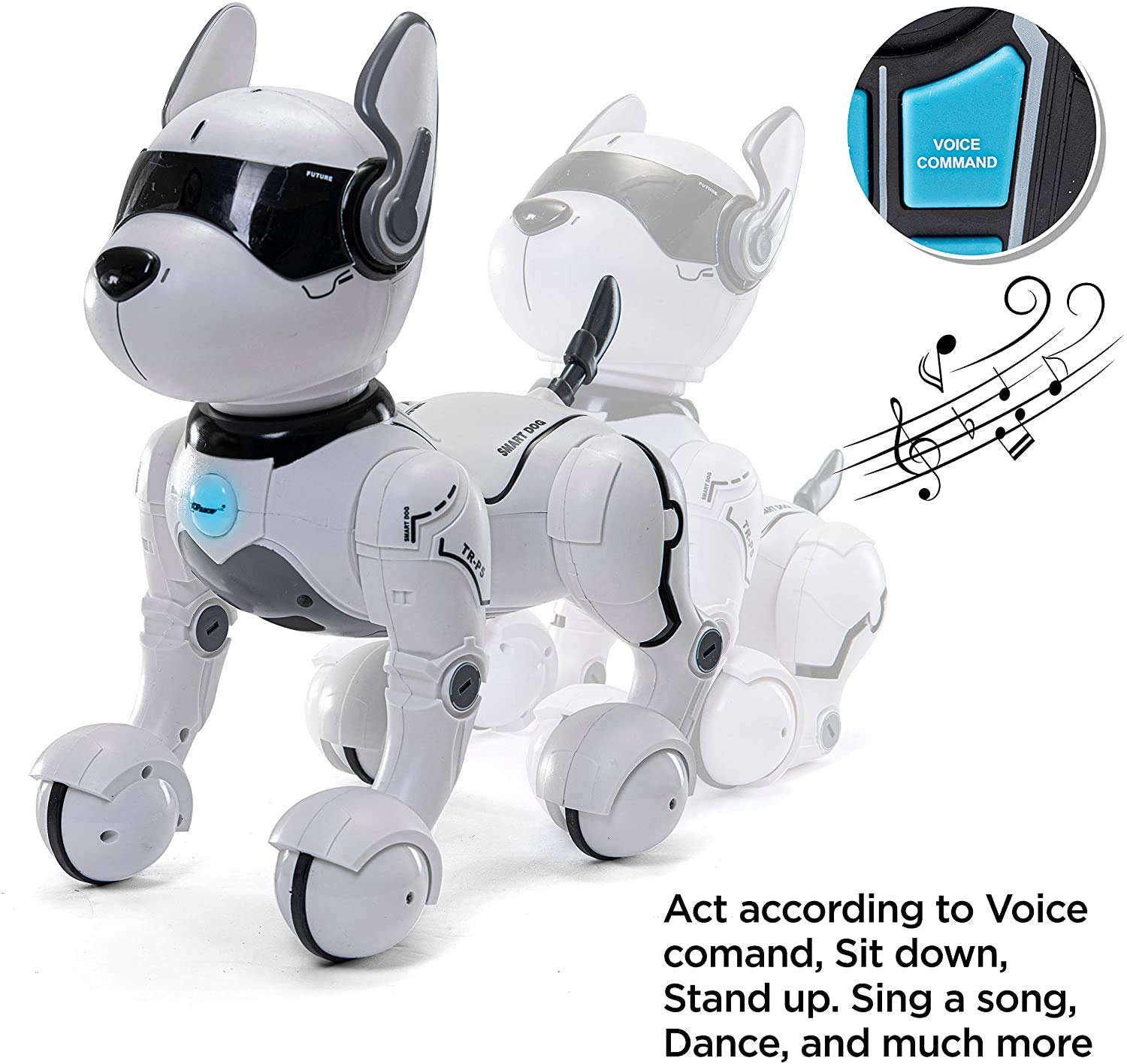 Remote Control Robot Dog Toy, Robots for Kids, Rc Dog Robot Toys for Kids 3,4,5,6,7,8,9,10 Year Old and up, Smart & Dancing Robot Toy, Imitates Animals Mini Pet Dog Robot…