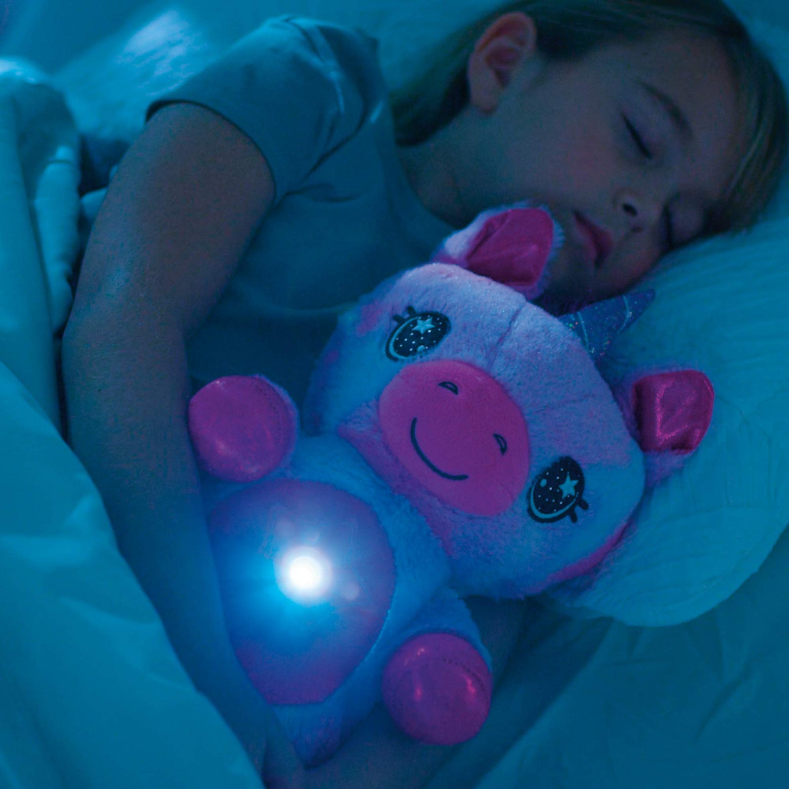 Ontel Star Belly Dream Lites, Stuffed Animal Night Light, Magical Pink and Purple Unicorn, As Seen on TV