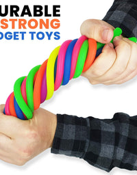 BunMo Multi Item Stretchy Strings Fidget Toy 6PK - Calming Sensory Stretchy Strings Anxiety Relief Items
