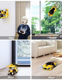 EpochAir Wall Climbing Remote Control Car Dual Mode 360° Rotating RC Stunt Cars with Headlight Rechargeable Toys for Boys Gift for 4 5 6 7 8-12 Year Old Kids (Normal)
