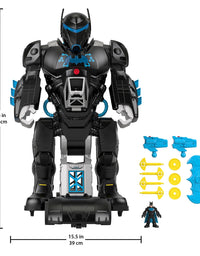 Fisher-Price Imaginext DC Super Friends Bat-Tech Batbot, Transforming 2-in-1 Batman Robot and Playset with Lights and Sounds for Kids Ages 3-8

