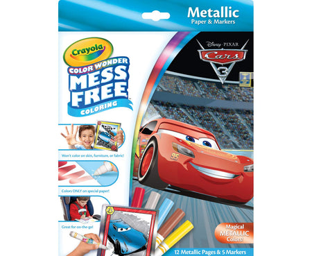 Crayola Cars 3 Color Wonder Set, Mess Free Coloring, Metallic Coloring Pages & Markers