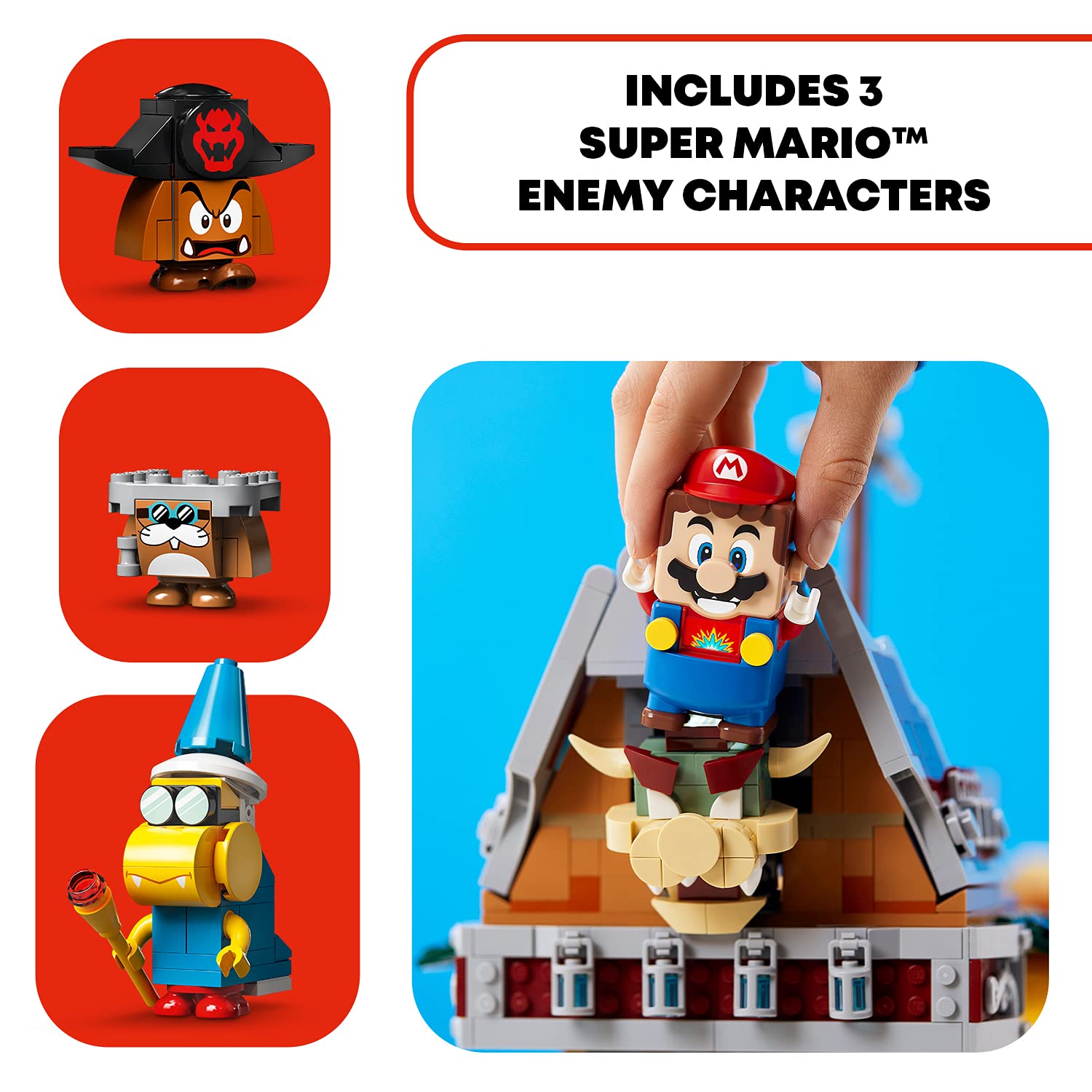 LEGO Super Mario Bowser’s Airship Expansion Set 71391 Building Kit; Collectible Build-Display-and-Play Toy for Kids, New 2021 (1,152 Pieces)