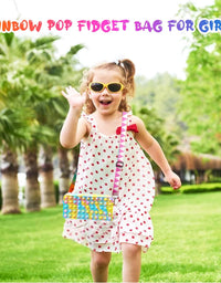 umogy Pop Purse for Girls Women, pop Bag Sensory Pop Fidget Toy Crossbody Body Handbags, Crossbody Small Purse Sensory Toys
