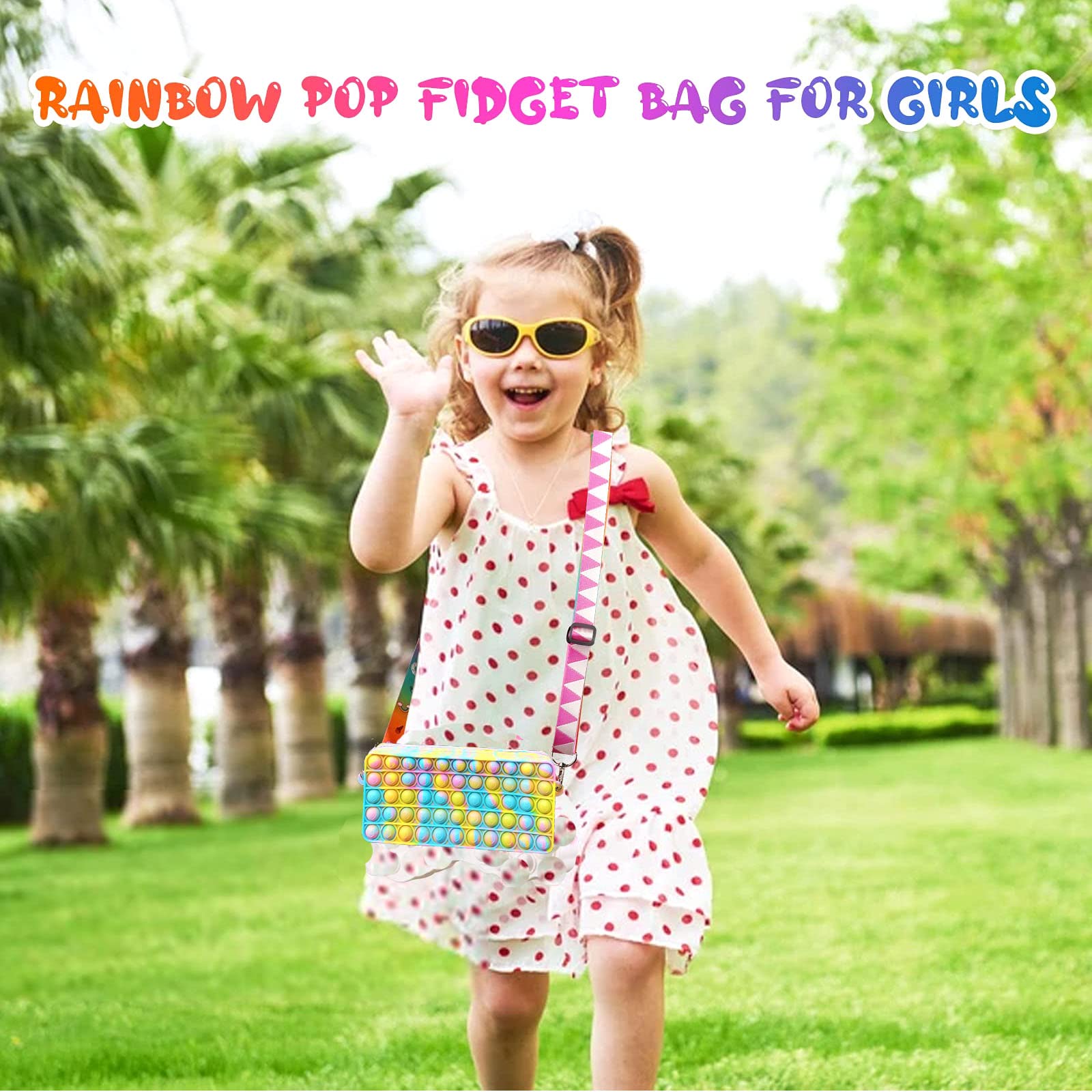 umogy Pop Purse for Girls Women, pop Bag Sensory Pop Fidget Toy Crossbody Body Handbags, Crossbody Small Purse Sensory Toys