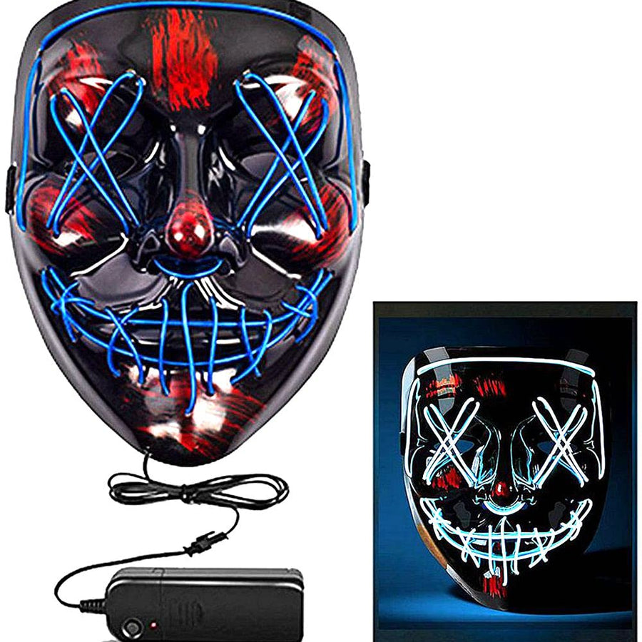 Purge mask - LED Halloween Face Mask LED Light up Mask Cosplay,Halloween Masks for Men Women Kids