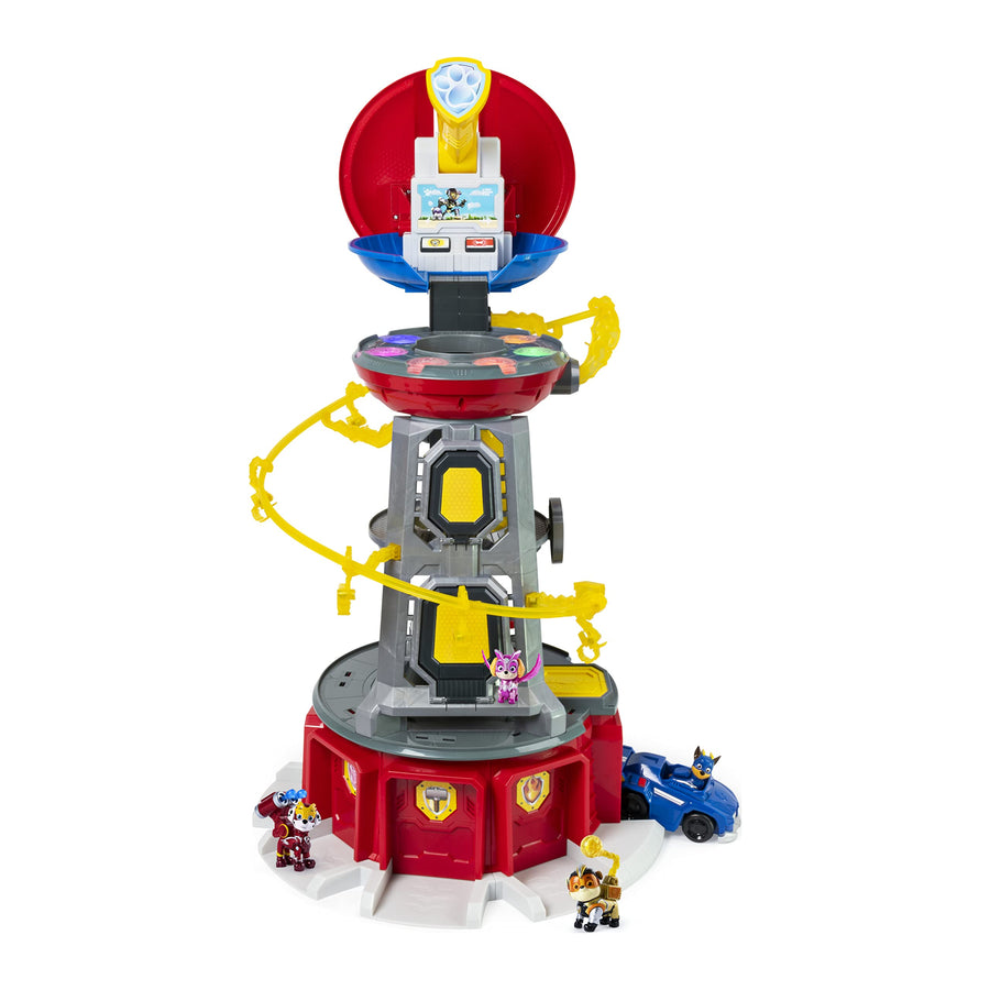 Paw Patrol, Mighty Lookout Tower with 4 Exclusive Bonus Action Figures, Toy Car, Lights and Sounds (Amazon Exclusive), Kids Toys for Ages 3 and up