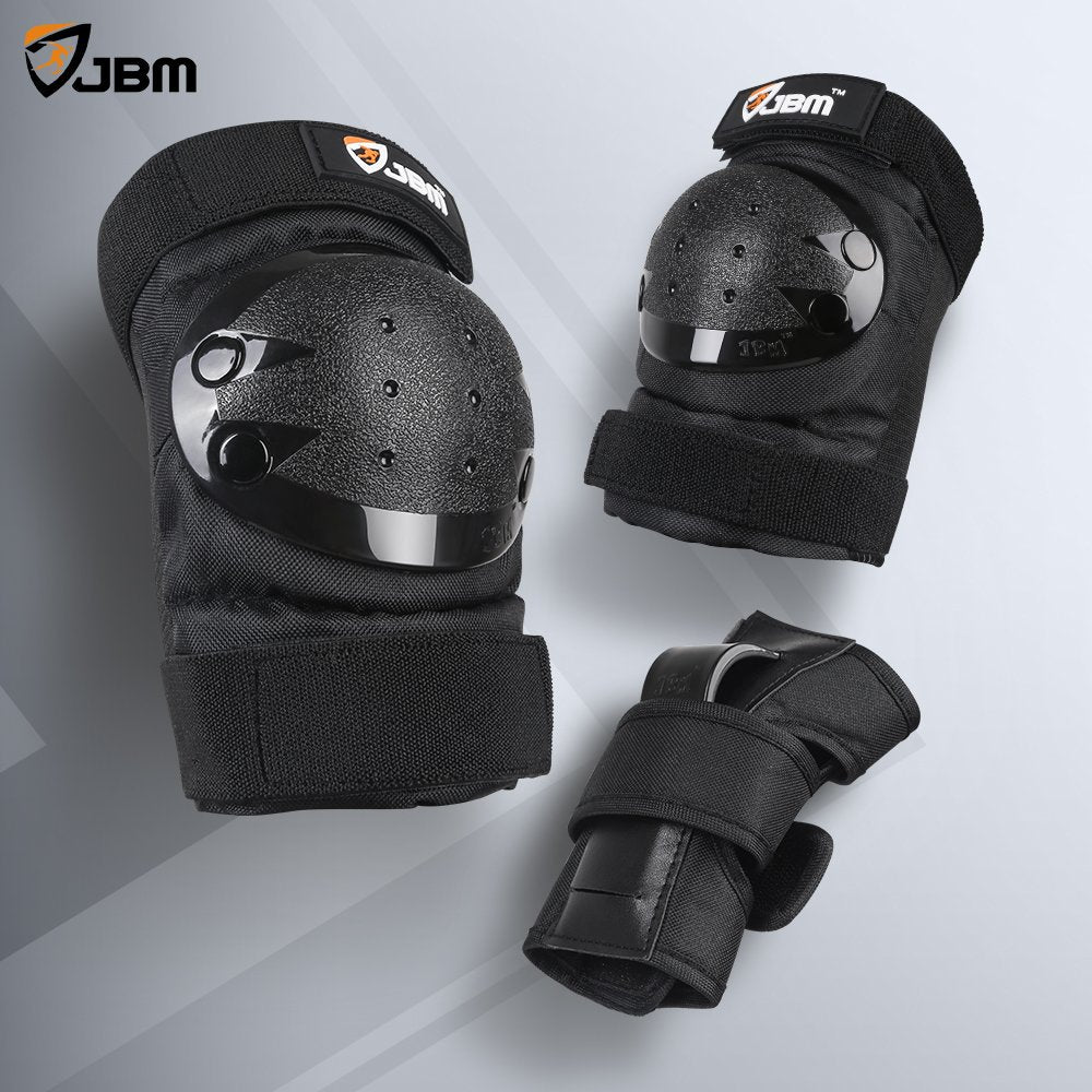 JBM Adult/Child Knee Pads Elbow Pads Wrist Guards 3 in 1 Protective Gear Set for Multi Sports Skateboarding Inline Roller Skating Cycling Biking BMX Bicycle Scooter