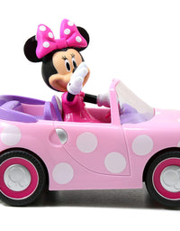Disney Junior Minnie Mouse Roadster RC Car with Polka Dots, 27 MHz, Pink with White Polka Dots, Standard (97161)
