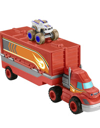 Fisher-Price Blaze and the Monster Machines Launch & Stunts Hauler, Transforming Vehicle and Playset with Die-Cast Monster Truck for Kids Ages 3 and Up
