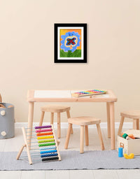 Americanflat 10x12.5 Kids Artwork Picture Frame in Black- Displays 8.5x11 With Mat and 10x12.5 Without Mat - Composite Wood with Shatter Resistant Glass - Horizontal and Vertical Formats
